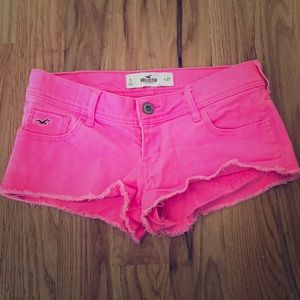 Hot Pink Hollister Jean Shorts